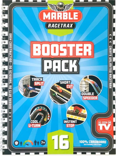 Marble Racetrax - Knikkerbaan - Racebaan - Booster Pack - Uitbreidingspakket - 16 Sheets