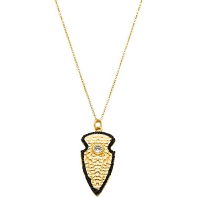Luxenter Ketting met glanzende zirkonia, 18-karaats goudkleurig - Otla