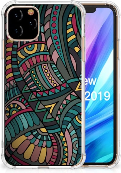 Apple iPhone 11 Pro Doorzichtige Silicone Hoesje Aztec