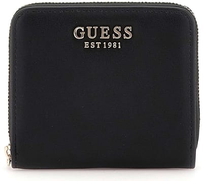 GUESS Portemonnee Talent SLG Small Zip Around Wallet Black Zwart