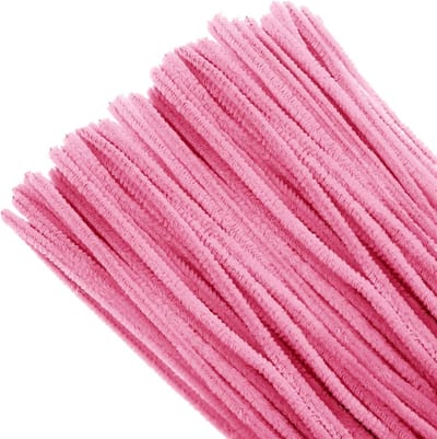 100 Stuks Roze Pijpenragers Chenilledraad Knutseldraad 30 cm Buigbaar voor Knutselen en Handwerk