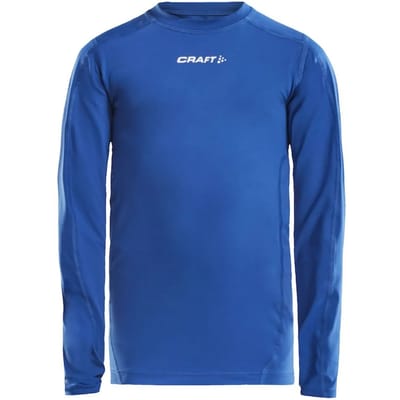 Craft Pro Control Compression Shirt Lange Mouw Kinderen - Royal | Maat: 122/128