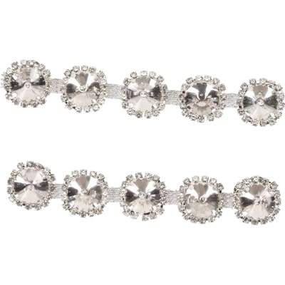 Lot de 2 pinces à chaussures en cristal et strass, élégantes, pour décoration de mariage