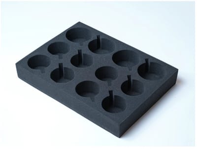 Happy Rhino - Bekerhouder Foam X 5cm 12 Bekers - Zwart - PU - Stoelaccessoires