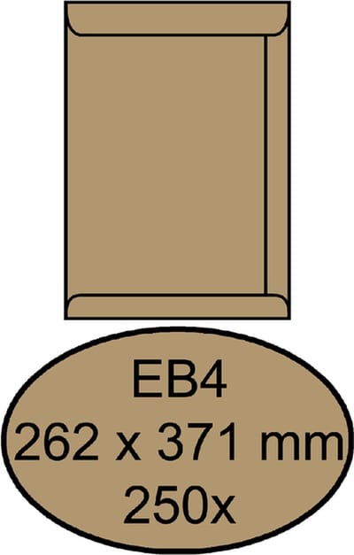 Envelop quantore akte eb4 262 x 371 100 gr bruinkraft