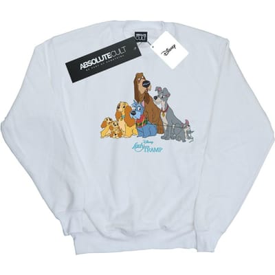 Disney Dames/Dames Lady And The Tramp Klassiek Groep Sweatshirt (Wit)