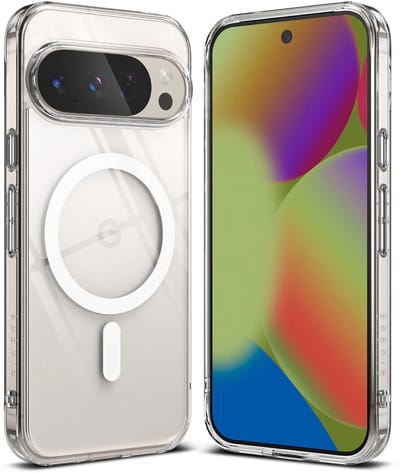 Ringke Fusion Magnetic | Hoesje Geschikt voor Google Pixel 10 / 10 Pro | Compatibel met MagSafe / Qi2 | Back Cover met Militaire Standaard | Transparant