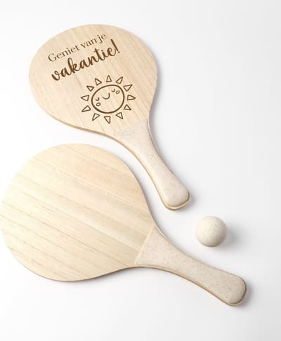 Tafeltennis - Pingpong set - Tafeltennis set - Tafeltennisbatjes - Cadeau juf - Cadeau meester - Bedankt cadeautje - Zonnetje