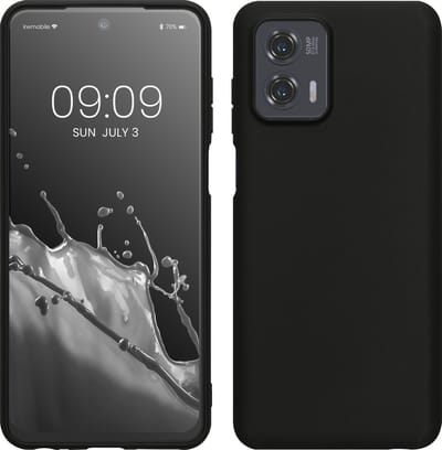 kwmobile telefoonhoesje geschikt voor Motorola Moto G73 5G - Hoesje voor smartphone - Back cover in mat zwart