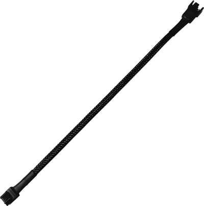 CLUTCHR - 4-Pin PWM VerlengKabel – 27cm – PC Fan Adapter – Gevlochten Sleeve – Zwart