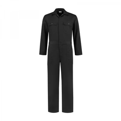 Overall polyester/katoen zwart maat 53