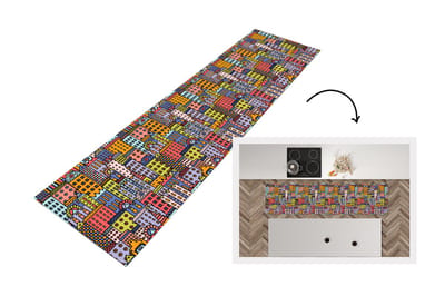 Keukenloper - Loper keuken - Huis - Regenboog - Patroon - 200x50 cm - Keukenloper vinyl