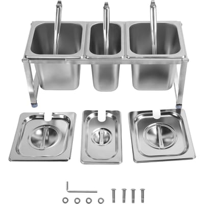RVS Telescopische Jam Pot met Houder Kruiden Dispenser Rek Melkthee Winkel Jam Kom No.27 2pcs 2.2L 1pc 1.6L