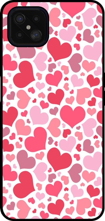 Smartphonica Telefoonhoesje Geschikt voor Oppo A92s / Reno 4Z 5G met Hartjes Print - Hearts Design TPU Backcover Case - Kinder Hoesje met Hartjes Design geschikt voor Oppo A92s;Oppo Reno4 Z 5G