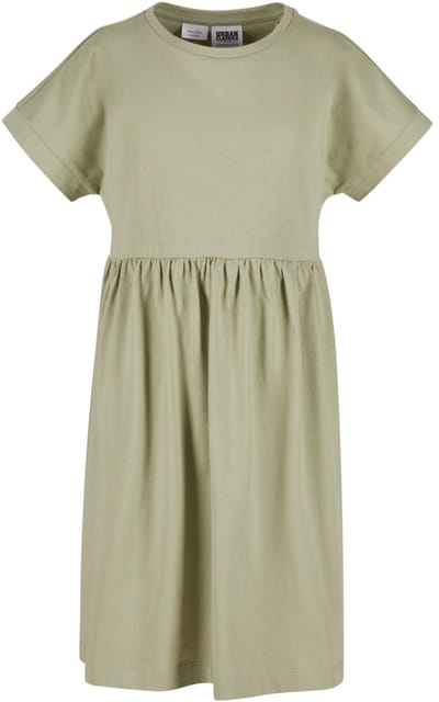 Urban Classics - Organic Empire Valance Tee Kinder Korte jurk - Kids 110/116 - Groen