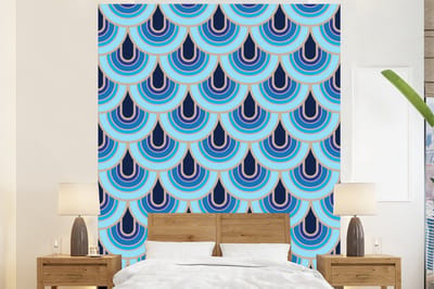 Behang - Fotobehang Retro - Patronen - Art Nouveau - Breedte 225 cm x hoogte 280 cm