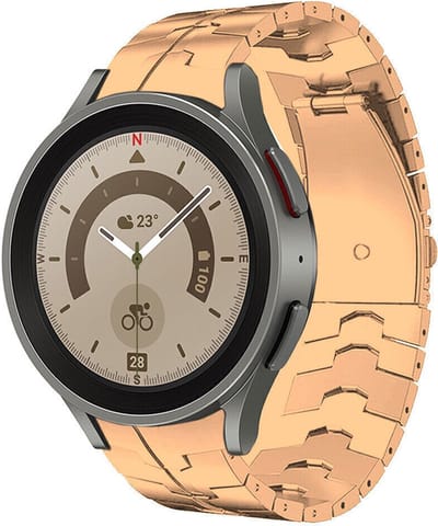Strap-it Smartwatch bandje - Stalen Special horlogeband - geschikt voor Samsung Galaxy Watch 7 (40 & 44mm) / Galaxy Watch 6 (Classic) / Galaxy Watch 5 / Galaxy Watch 5 Pro / Galaxy Watch 4 / Galaxy Watch 4 Classic / Watch FE - rosé goud
