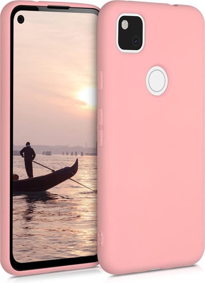 kwmobile telefoonhoesje geschikt voor Google Pixel 4a - Hoesje voor smartphone - Back cover in mat lichtroze