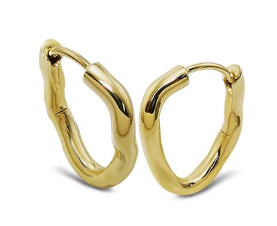 Jwls4u Earparty Oorringen Twist Gold-Plated JE045G