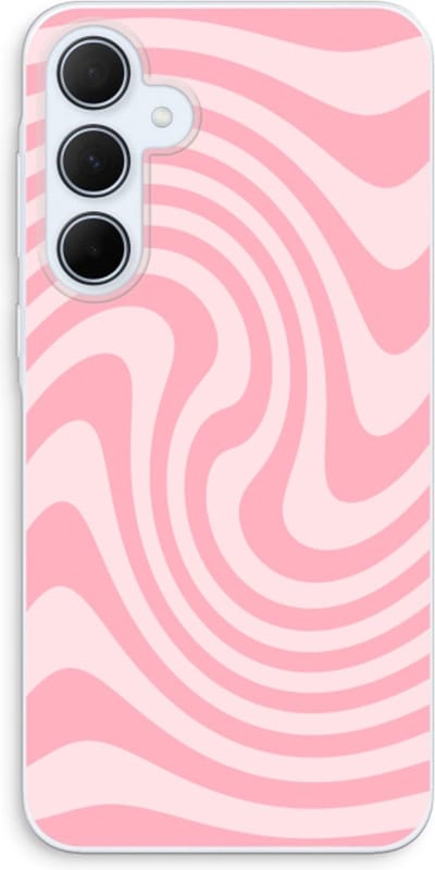 Case Company® - Hoesje geschikt voor Samsung Galaxy A35 hoesje - Swirl Roos - Soft Cover Telefoonhoesje - Bescherming aan alle Kanten en Schermrand