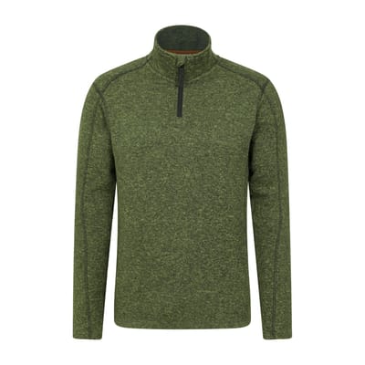 Mountain Warehouse Heren Idris II Half Zip Fleece Top (Donkergroen)