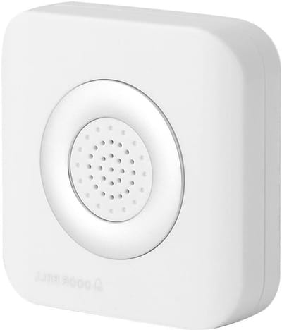 Kabelgebonden Deurbel - Bedrade Deurbel Alarm - Huisbeveiliging - 12 Volt Aansluiting - 8.6 x 8.6 x 2.5 cm - Wit