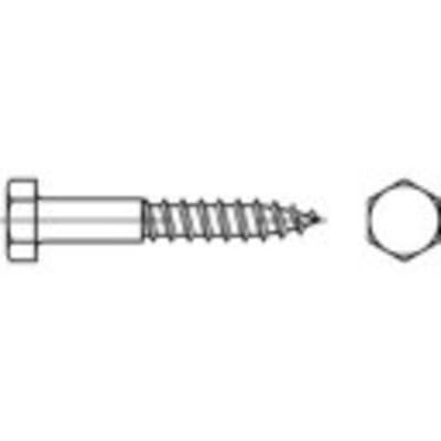 TOOLCRAFT 109217 Zeskantbout 10 mm 280 mm Buitenzeskant DIN 571 Staal Galvanisch verzinkt 25 stuk(s)