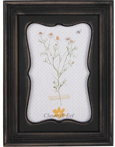 Clayre & Eef Fotolijst 13x18 cm Zwart Bruin MDF