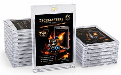 Deckmasters Trading Card Protectors 35PT - 16 Magnetische Kaarthouders - UV Werend voor Yu-Gi-Oh! & MTG, etc - Herbruikbare sleeves