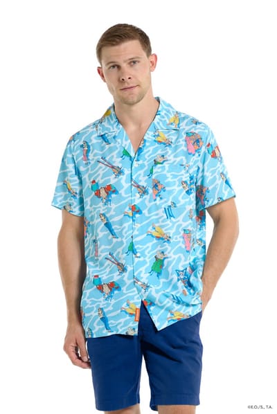 OppoSuits One Piece™ Hawaii Shirt - Officieel One Piece™ Ocean Chill Shirt - Heren Overhemd Korte Mouwen - Carnavalskleding - Blauw - M