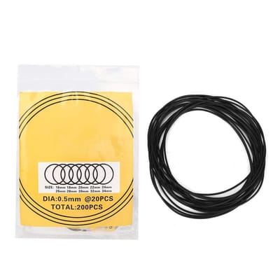 Dailygoods- Horloge O-ring 200 Stuks - Waterdichte Rubber Afdichting - Reparatie Tool Kit - Flexibel en Slijtvast - Multifunctioneel - Geschikt voor Horlogemaker - Horlogeafdichting