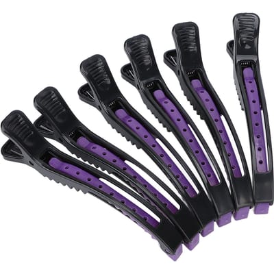 6pcs Pince à Cheveux Professionnelle Portable Maison Salon Sectionnement Pince à Cheveux Set Outil de Coiffure pour multicolore
