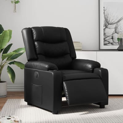 vidaXL - Fauteuil - elektrisch - verstelbaar - kunstleer - zwart