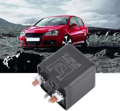 Startrelais 12V - Schakelrelais Relais - Auto Starten - 4-Pin Normaal Open - 200A - Zwart