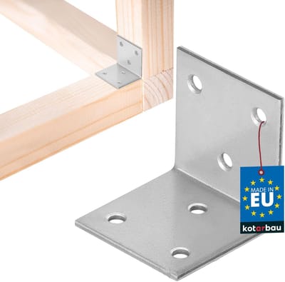 Hoekverbinder Verzinkt - Metaal Bevestiging - Houtverbinding Stabiliseren - Zware Belasting Ontwerp - 40x40x40 mm - Zilver