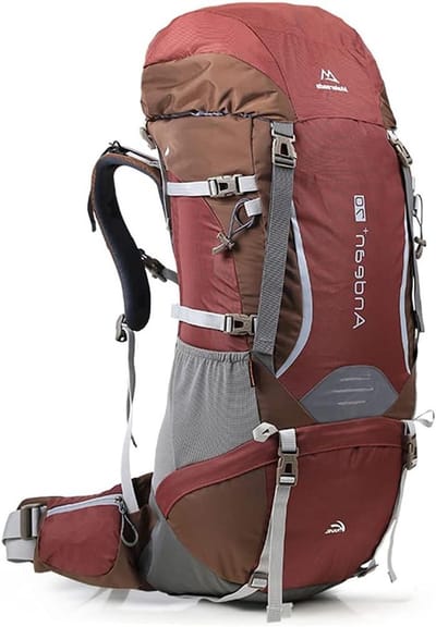 Outdoor Rugzak - Grote Reistas - Kamperen Wandelen - Ademend Rugontwerp - 70L Capaciteit - Rood