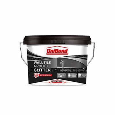 Zwarte Voegmortel met Glitter voor Wandtegels, Geschikt voor Binnengebruik, Drievoudige Schimmelbescherming, 1 x 1,38 kg