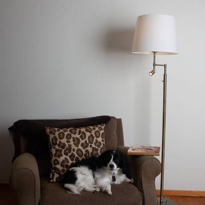 By Rydéns Orlando vloerlamp leeslampje antiek/beige