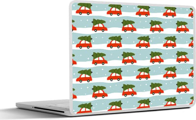 Laptop sticker - 14 inch - Kerst - Sneeuw - Design - 32x5x23x5cm - Laptopstickers - Laptop skin - Cover