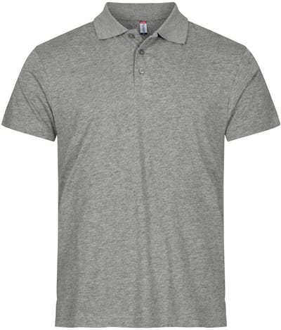 Clique Single Jersey Polo 028280 - Grijs-melange - S