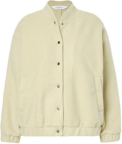 Studio Untold - Dames - Blouson oversized wollen look - Lindegroen - Maat 42+