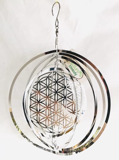 Cosmo Spinner - ca. 8" / 20 cm bloem van het leven flower of life  windspinners
