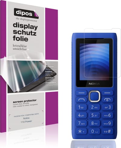 dipos – 4x Beschermfolie geschikt voor Nokia 110 Power | Krasbestendige & heldere Screenprotector Ultra-Thin