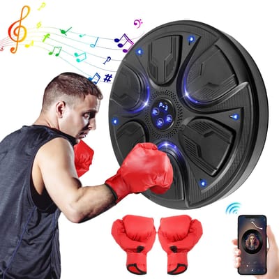 Wandgemonteerde Boksmachine, Slimme Muziekboksuitrusting Stootkussens Met LED-licht en Bluetooth Muziek CHINA zwart