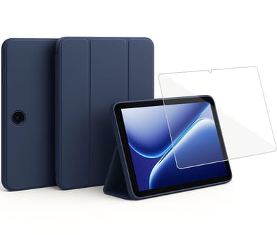 ChiGuard Hoesje & Screenprotector geschikt voor OnePlus Pad Go 2 Hoesje – Gehard Glas - Shock Proof Hoesje – Smart Cover - Blauw
