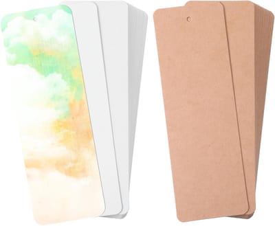 40 Stuks Lege Waterverf Boekenleggers voor Schilderen, DIY Creatieve Projecten en Handgemaakte Cadeaus (4.8x15cm)