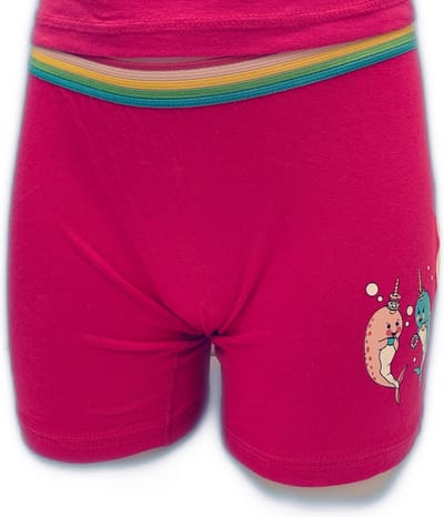 Embrator 2-stuks meisjes Boxershort met opdruk fuchsia maat 128/134