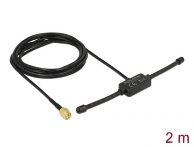 ISM 433 MHz antenne SMA -plug 3 DBI omnidirectionele vaste zwarte lijmmontage