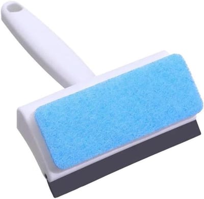 Dubbelzijdig Glasreiniger - Spons en Wisser - Streeploos Reinigen - Lang Handvat - 254 cm - Blauw