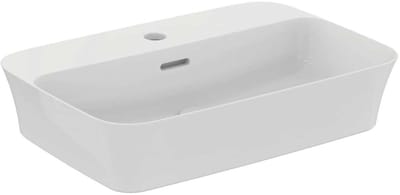 Ideal Standard Ipalyss - Opbouwwastafel, 55x38 cm, met overloop, 1 kraangat, wit E207701